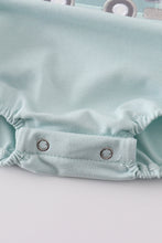 Blue crane truck applique bubble - ARIA KIDS