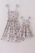 Blue ocean breeze shells print mom&me dress - ARIA KIDS