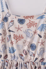 Blue ocean breeze shells print mom&me dress - ARIA KIDS