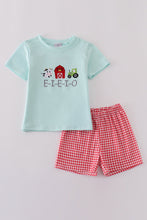 Blue farm embroidery set - ARIA KIDS