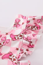 Pink boots print dress - ARIA KIDS