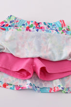 Rainbow garden print skorts set - ARIA KIDS