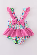 Rainbow garden print one-piece swimsuit - ARIA KIDS