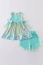 Ocean bloom print ruffle set - ARIA KIDS