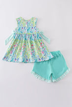 Ocean bloom print ruffle set - ARIA KIDS