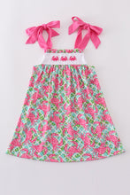 Pink crab embroidery dress - ARIA KIDS
