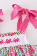 Pink crab embroidery dress - ARIA KIDS
