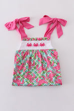 Pink crab embroidery dress - ARIA KIDS