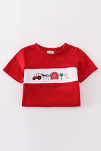 Khaki farm embroidery smocked plaid shorts set - ARIA KIDS