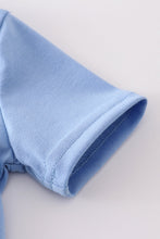 Blue sailboat print boy bloomer set - ARIA KIDS