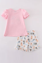 Pink character applique girl set - ARIA KIDS