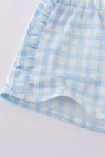 Plaid floral bow print girl set - ARIA KIDS