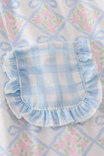Plaid floral bow print girl dress - ARIA KIDS
