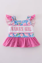 Blue blossom charm MAMA'S GIRL embroidery one-piece swimsuit - ARIA KIDS