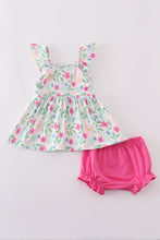Meadow delight print girl bloomer set - ARIA KIDS