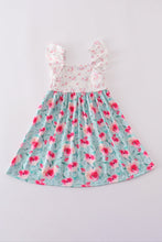 Blushing rose garden print girl dress - ARIA KIDS