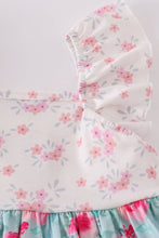 Blushing rose garden print girl dress - ARIA KIDS