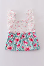 Blushing rose garden print girl dress - ARIA KIDS