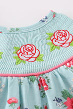 Rosebud bliss print smocked girl bloomer set - ARIA KIDS