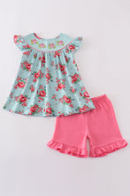 Rosebud bliss print smocked girl set - ARIA KIDS