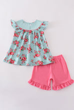 Rosebud bliss print smocked girl set - ARIA KIDS