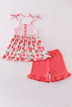Pink floral print girl set - ARIA KIDS