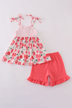 Pink floral print girl set - ARIA KIDS