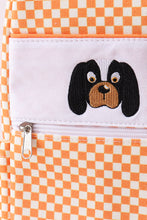 Orange Tennessee embroidery checkered backpack - ARIA KIDS