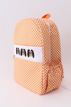 Orange Tennessee embroidery checkered backpack - ARIA KIDS
