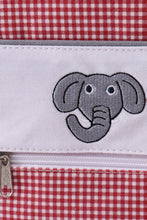 Red Alabama embroidery gingham backpack - ARIA KIDS