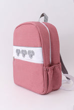 Red Alabama embroidery gingham backpack - ARIA KIDS