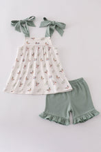 Green duck print set - ARIA KIDS