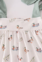 Green duck print dress - ARIA KIDS