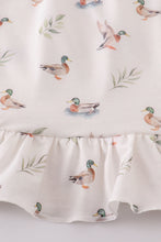 Green duck print dress - ARIA KIDS