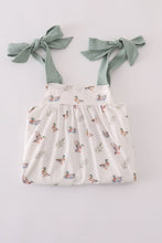 Green duck print dress - ARIA KIDS