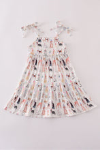Pink party puppy print dress - ARIA KIDS