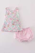 Mint pink floral print bloomer set - ARIA KIDS