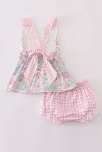 Mint pink floral print bloomer set - ARIA KIDS