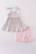 Mint pink floral print set - ARIA KIDS