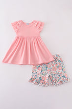 Pink summer floral print set - ARIA KIDS