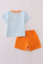 Blue stripe go fishing applique set - ARIA KIDS