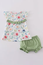Green garden rose bloomer set - ARIA KIDS
