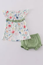 Green garden rose bloomer set - ARIA KIDS