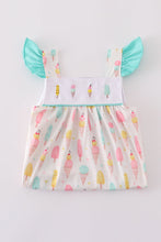 Mint ice cream embroidery dress - ARIA KIDS