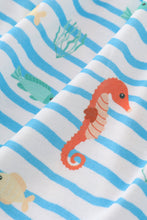 Blue marine creature embroidery dress - ARIA KIDS