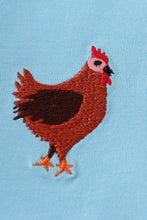 Blue farm chicken embroidery set - ARIA KIDS