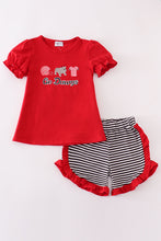 Red Geogia go dawgs embroidery set - ARIA KIDS