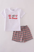White Georgia go dawgs embroidery set - ARIA KIDS