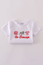White Georgia go dawgs embroidery set - ARIA KIDS