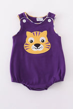 Purple gold LSU applique bubble - ARIA KIDS